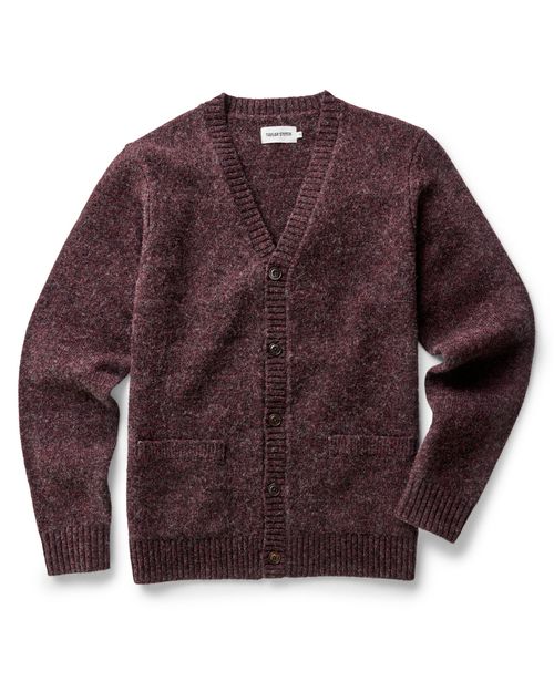 Men's Eastmoor Cardigan in Heather Port Wool