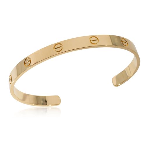 Pre-Owned Love Cuff Bracelet in 18k Yellow Gold (Size 20)