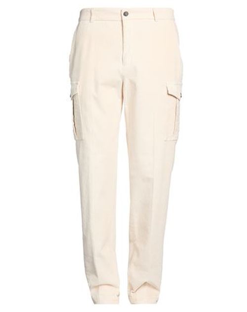 Man Pants Beige Size 34 Cotton, Elastane