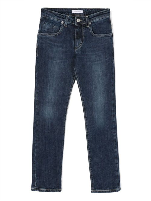 Mid-rise slim-cut jeans - Blue