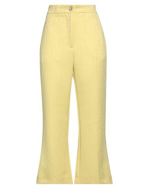 Woman Pants Yellow Size L Polyester