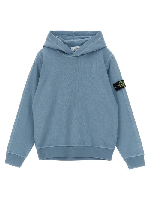 Boys Light Blue Solid Hoodie