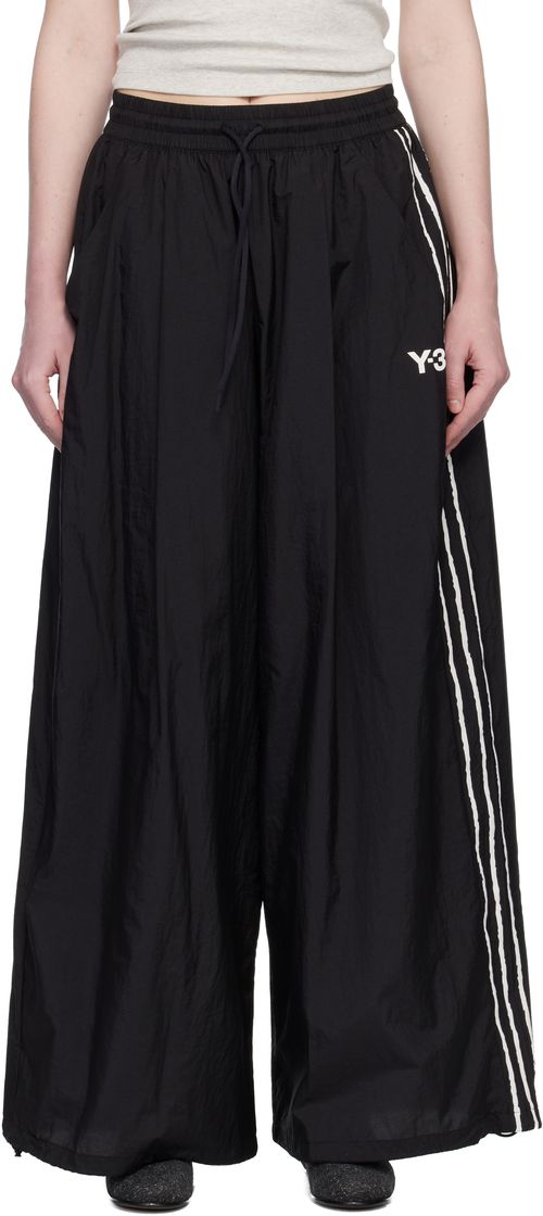 Black 3S Wide Track Pants