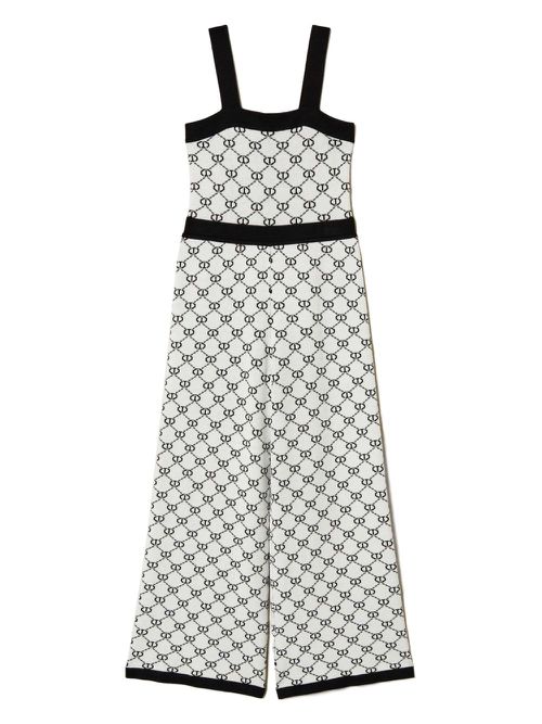 Logo-intarsia jumpsuit - White