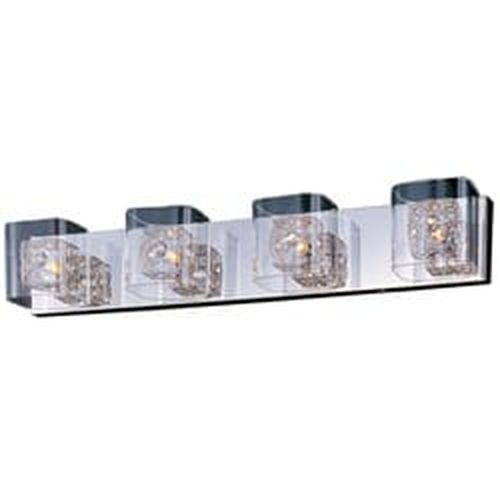 Gem 4-Light Clear Bathroom Vanity Light in Polished Chrome