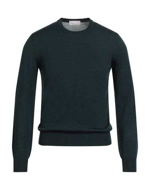 Man Sweater Dark green Size 36 Virgin Wool