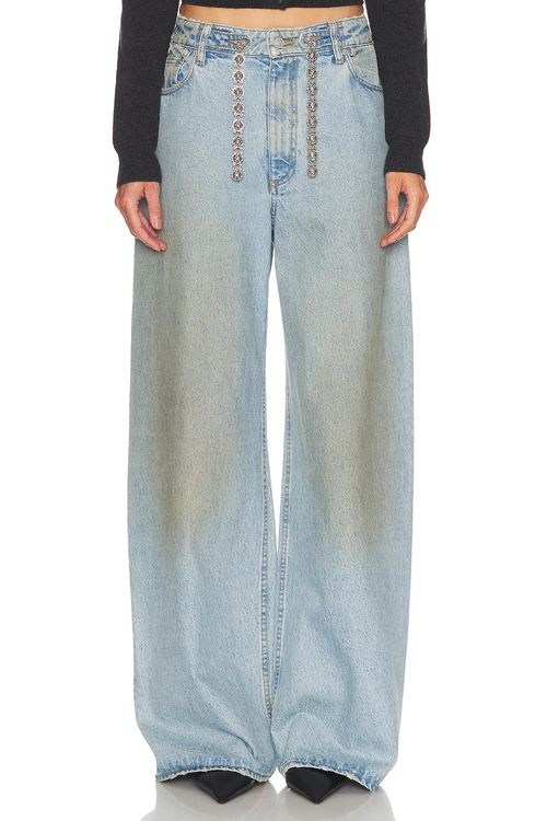 EZR Baggy Chain Wide Leg in Pacific Blue - Blue. 30 also , 25, 26