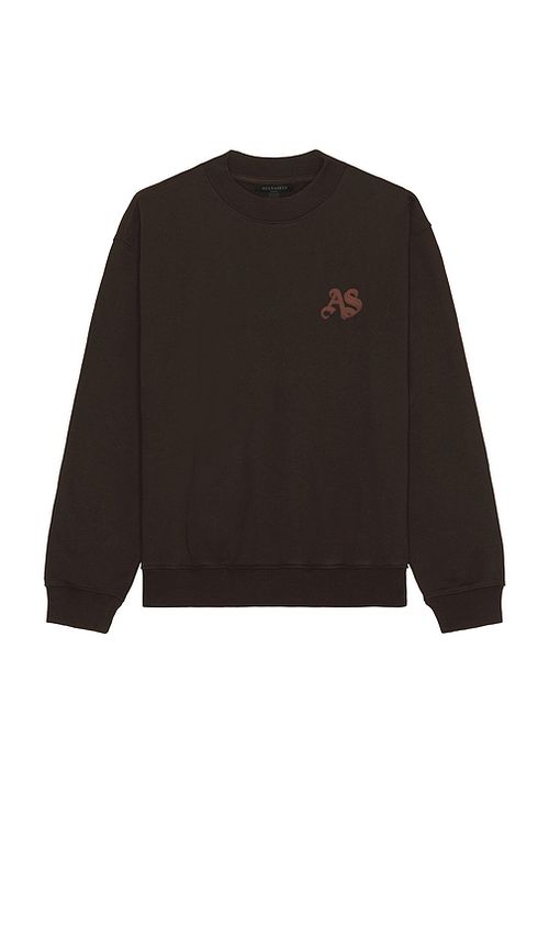 ALLSAINTS Icon Crew Neck Sweatshirt in Brown. - XL/1X also in