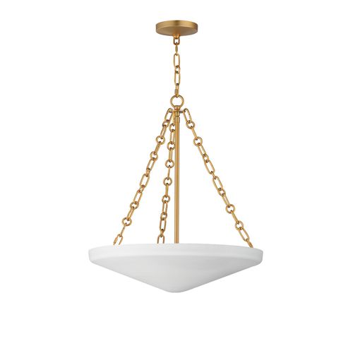 Natural Aged Brass Four Light Pendant from the Artemis Collection
