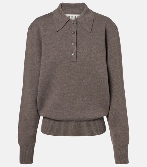 Róhe Wool and cashmere polo sweater
