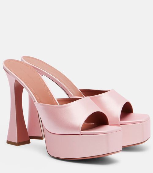 Dalida satin platform mules