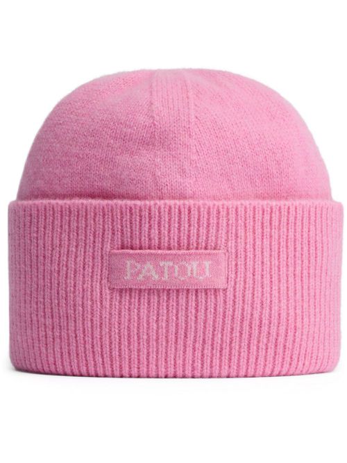 Logo-patch beanie - Pink
