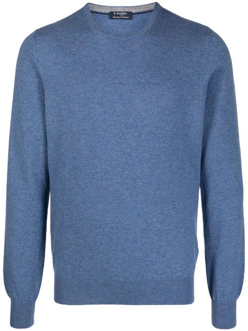 Fine-knit cashmere jumper - Blue