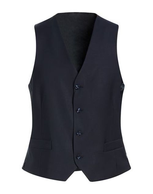 Man Tailored Vest Midnight blue Size 42 Polyester, Virgin Wool, Lycra