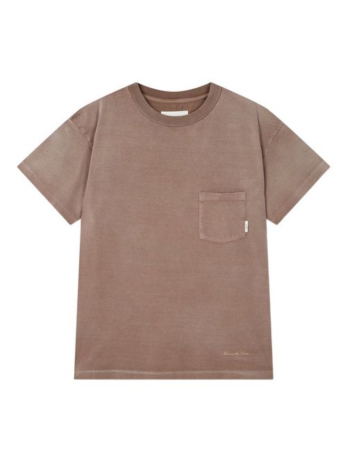 Pocket-detail T-shirt - Brown