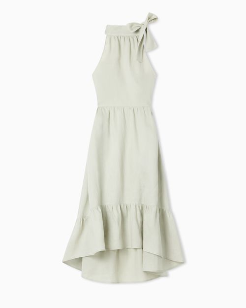 Short Linen Poplin Dress