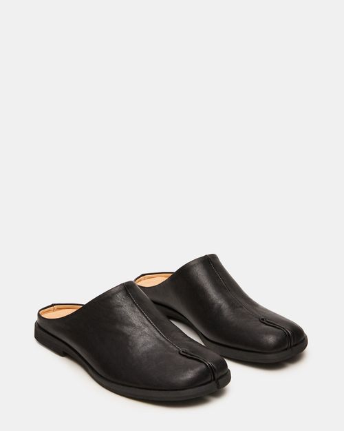 Steve Madden Women's Tino Leather Slip-On Flats - Black
