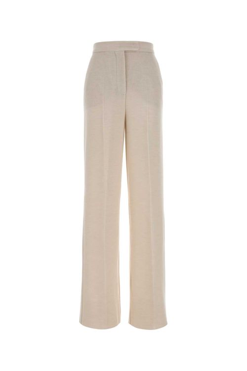 Virgin Wool Trousers — Beige