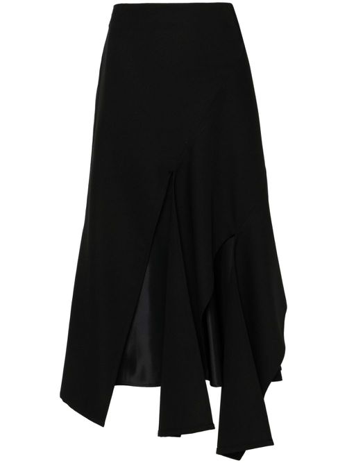 Multi-panel midi skirt - Black