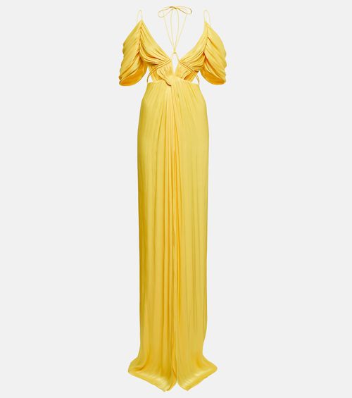 Thalia gathered off-shoulder gown