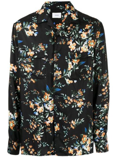 Floral-print long-sleeve shirt
