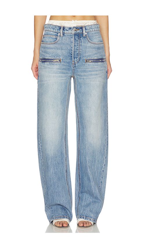 Alexander Wang Silk Prestyle Float Jeans With Horizontal Zips in Blue. 23. Also , 25, 26