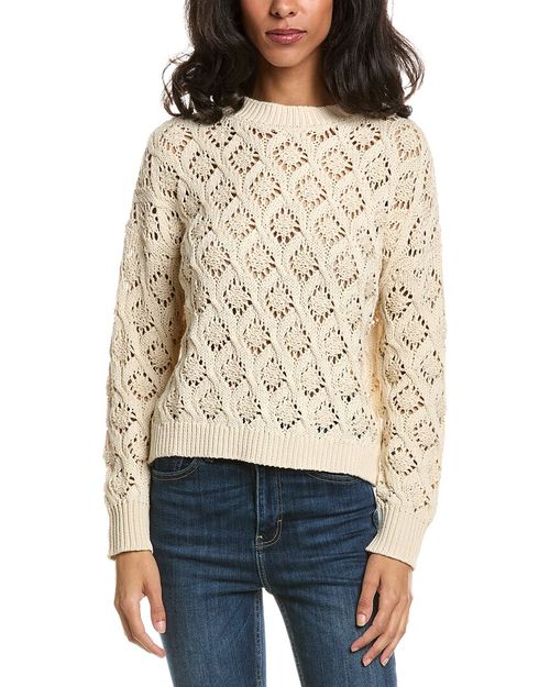 Openwork Crewneck Sweater