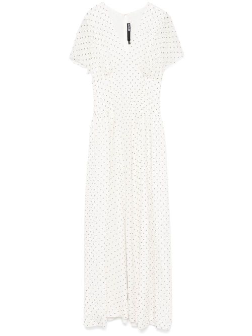 V-neck maxi dress - White