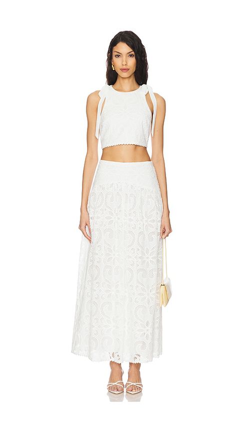 SAYLOR MIDI-KLEID MARLEIGH in White. Größe XS. Also in L