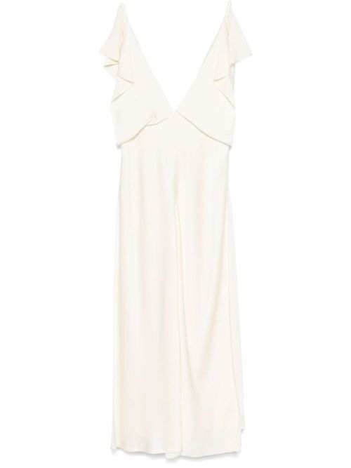 Satin midi dress - White