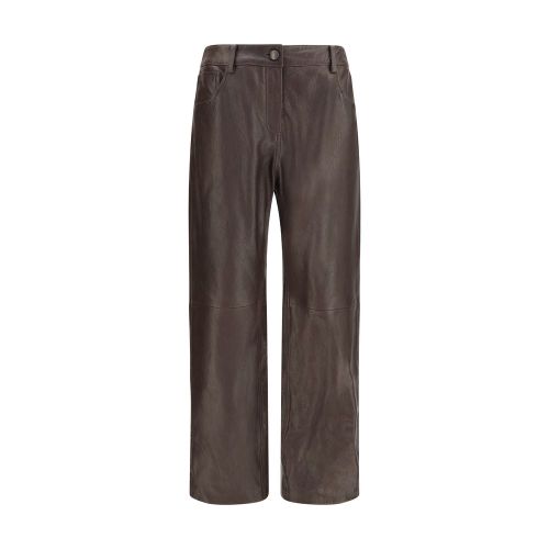 Leather Trousers — Brown