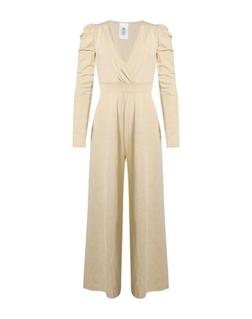 Le Volière Woman Jumpsuit Beige Size XS Viscose, Polyester, Polyamide, Elastane