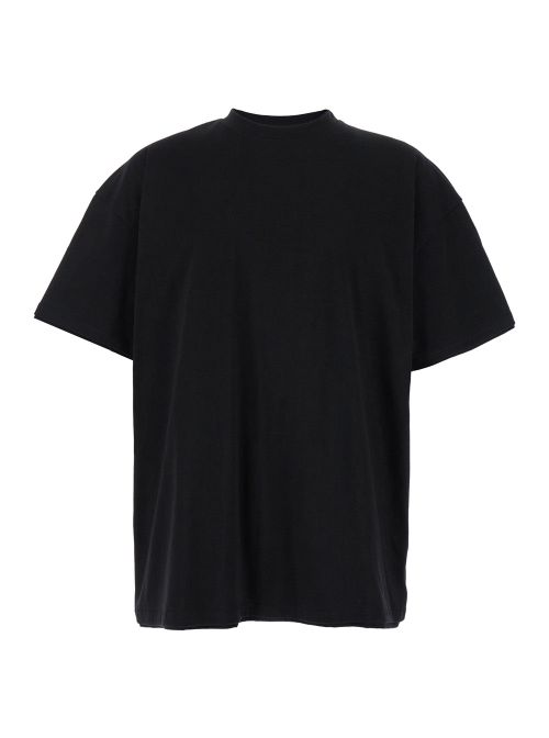 Double-Layer Cotton T-Shirt — Black