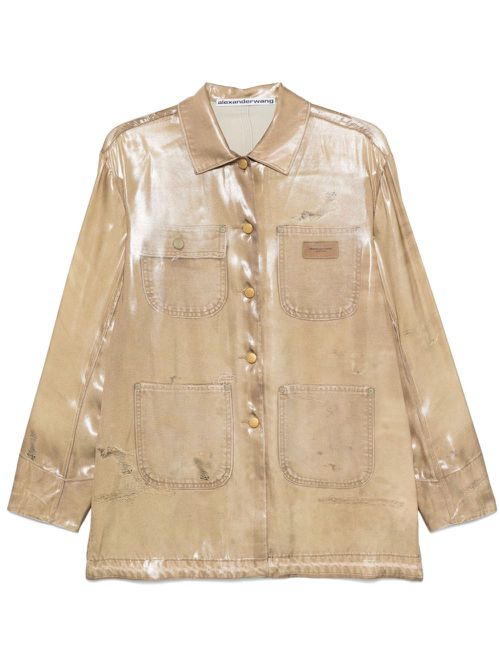 Trompe l'oeil-print shirt - Neutrals