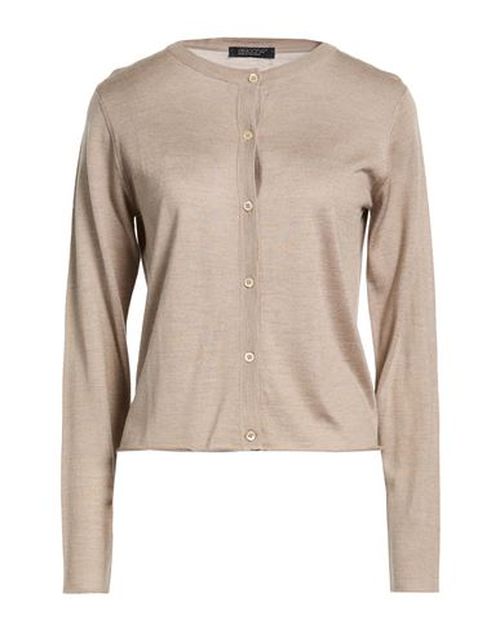 Woman Cardigan Khaki Size 4 Silk, Cashmere