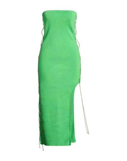 Woman Midi dress Green Size 0 Cotton, Elastane