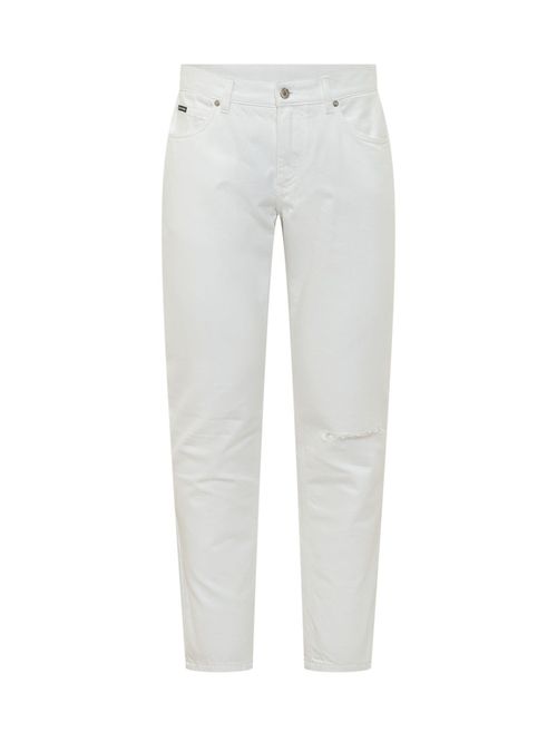 White Flat Front Trousers