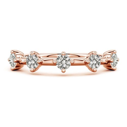 Angara 0.53 CTW Round Diamond Five-Stone Station Ring in 14K Rose Gold