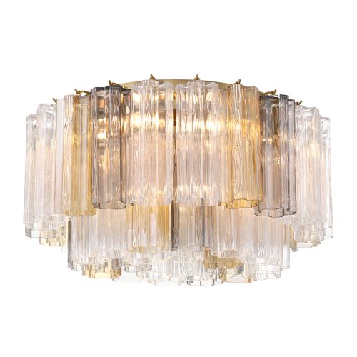 Aged Brass Flush Mount from the Addis Collection
