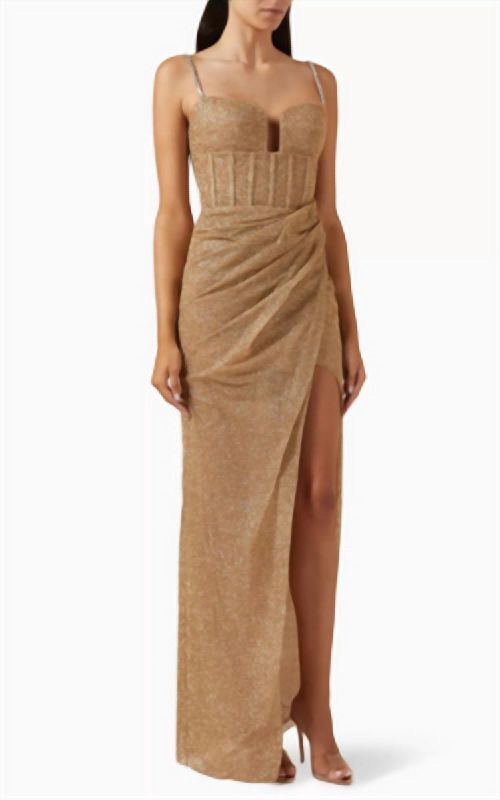 Hilary Maxi Dress In Gold