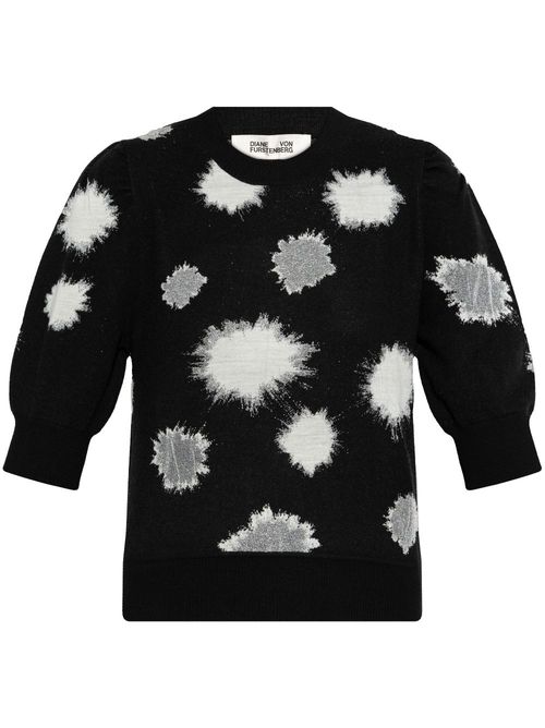 Graphic-print jumper - Black