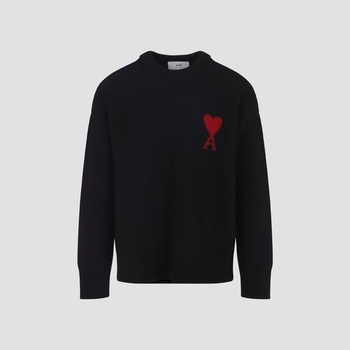 AMI Wool Ami de Coeur Crewneck Sweater