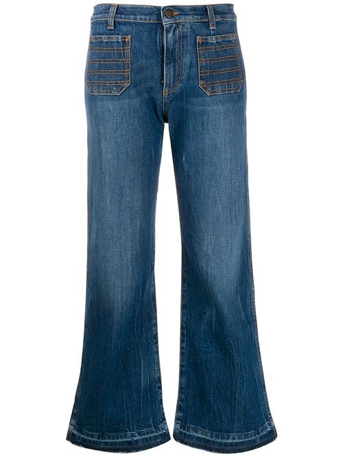 Cropped flare jeans - Blue