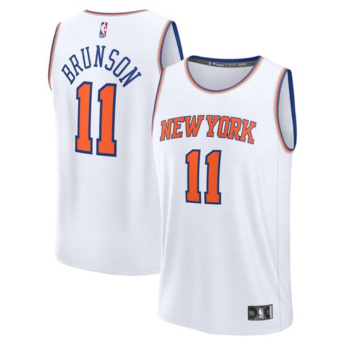 Men's Jalen Brunson White New York Knicks Fast Break Replica Player Jersey