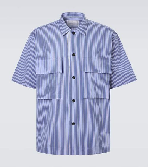 Striped cotton poplin shirt