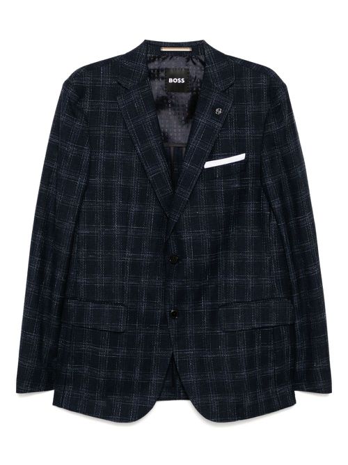 BOSS Checked blazer - Blue