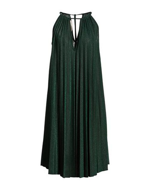 Woman Midi dress Dark green Size 4 Cotton, Polyester, Polyamide, Metallic Polyester, Elastane