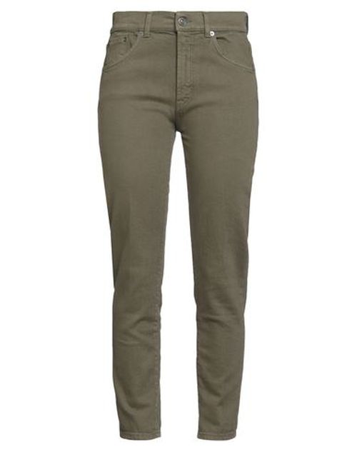 Woman Jeans Military green Size 26 Cotton, Elastane