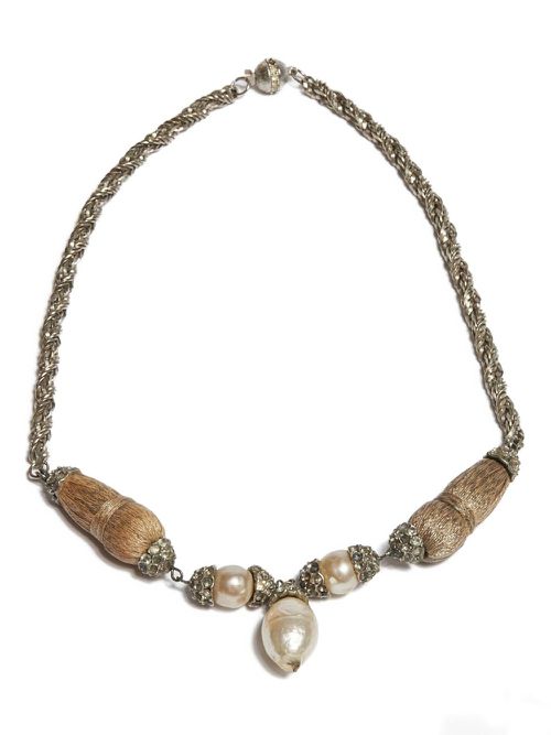 Byzantine mesh choker necklace - Silver