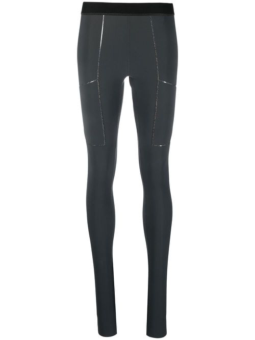 Panelled stretch leggings - Grey